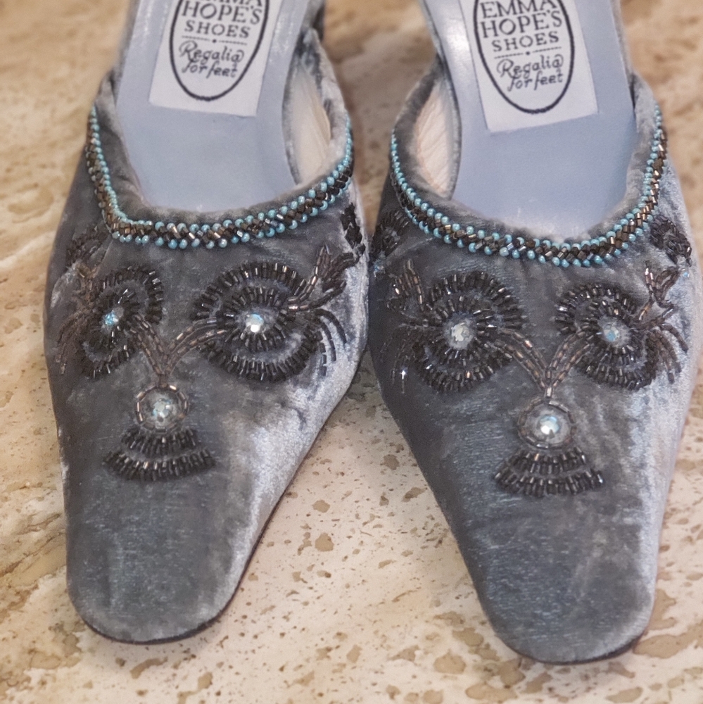 Authentic Vintage Emma Hopes Shoes Mules Sandals "Regalia for Feet"